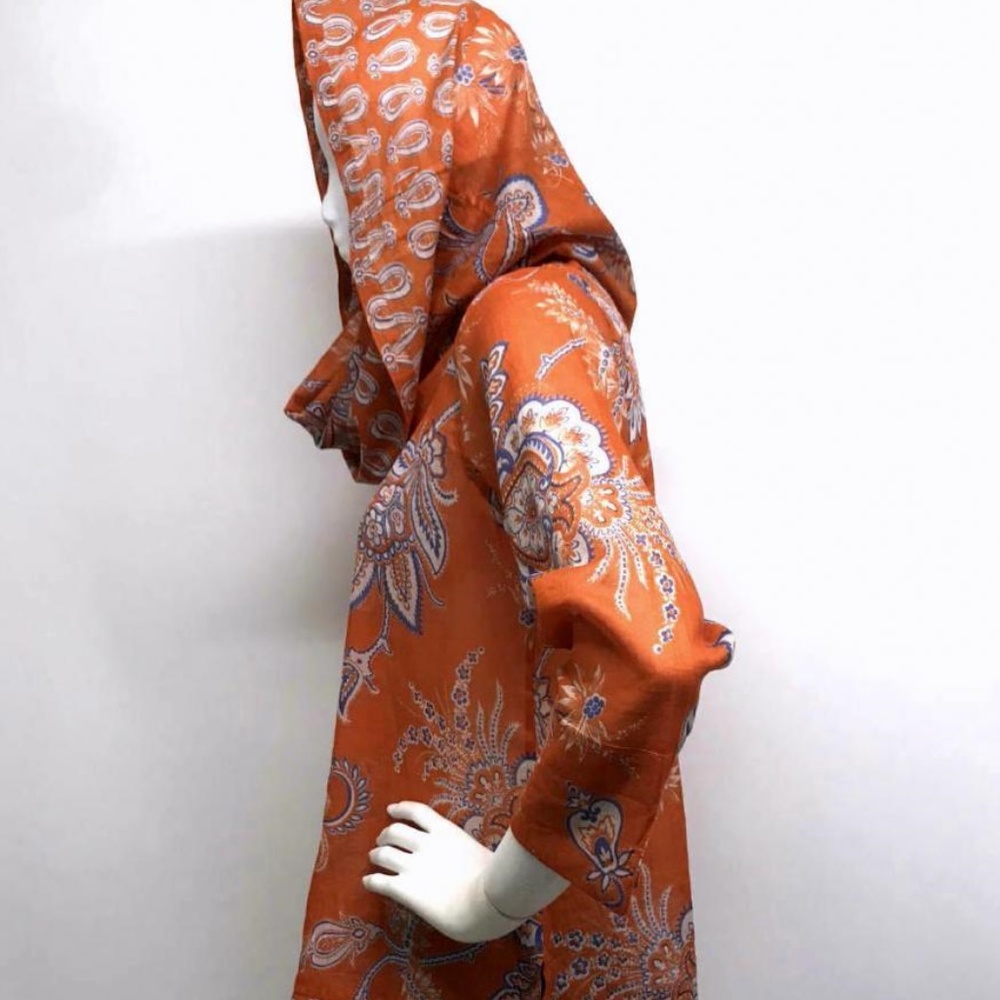 GRETCHEN SCOTT Cotton Tunic Top HUGE COWL / HOOD M - Picture 8 of 8